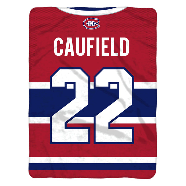 Montreal Canadiens Cole Caufield 60” x 80” Raschel Plush Blanket