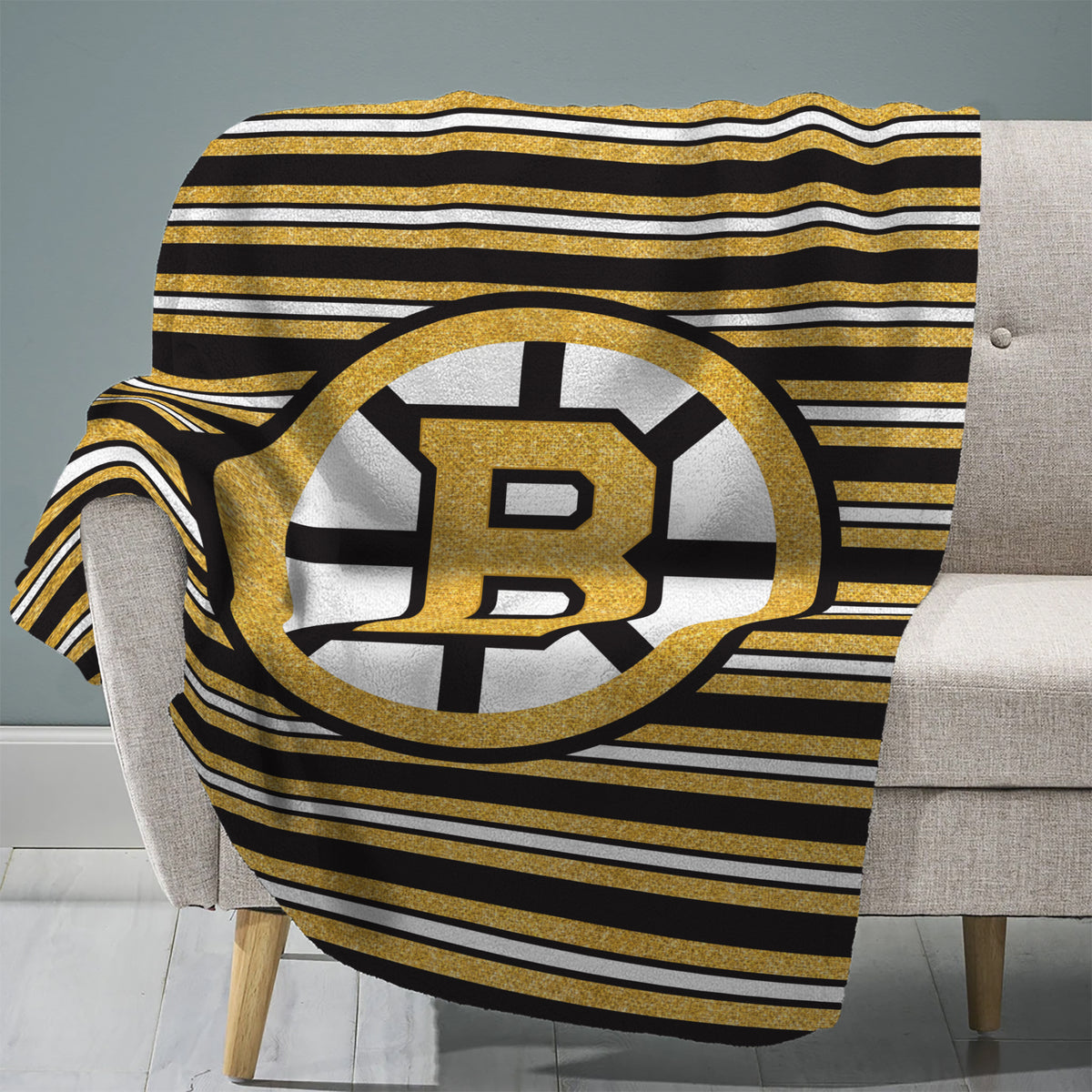 Boston Bruins 100th Anniversary 60” x 80” Plush Blanket