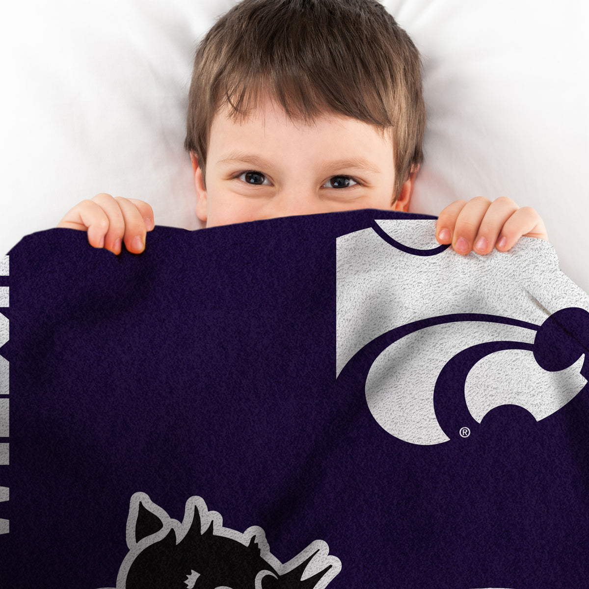 Kansas State Wildcats Willie the Wildcat Mascot 60” x 80” Raschel Plush Blanket
