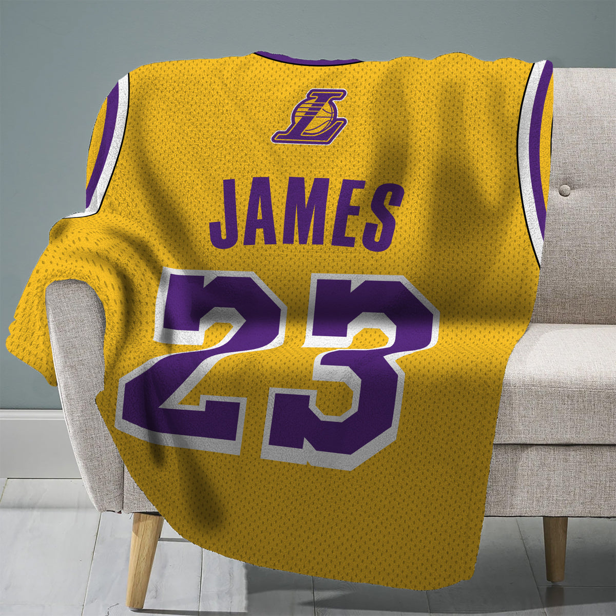 Los Angeles Lakers LeBron James 60” x 80” Plush Jersey #23 Blanket