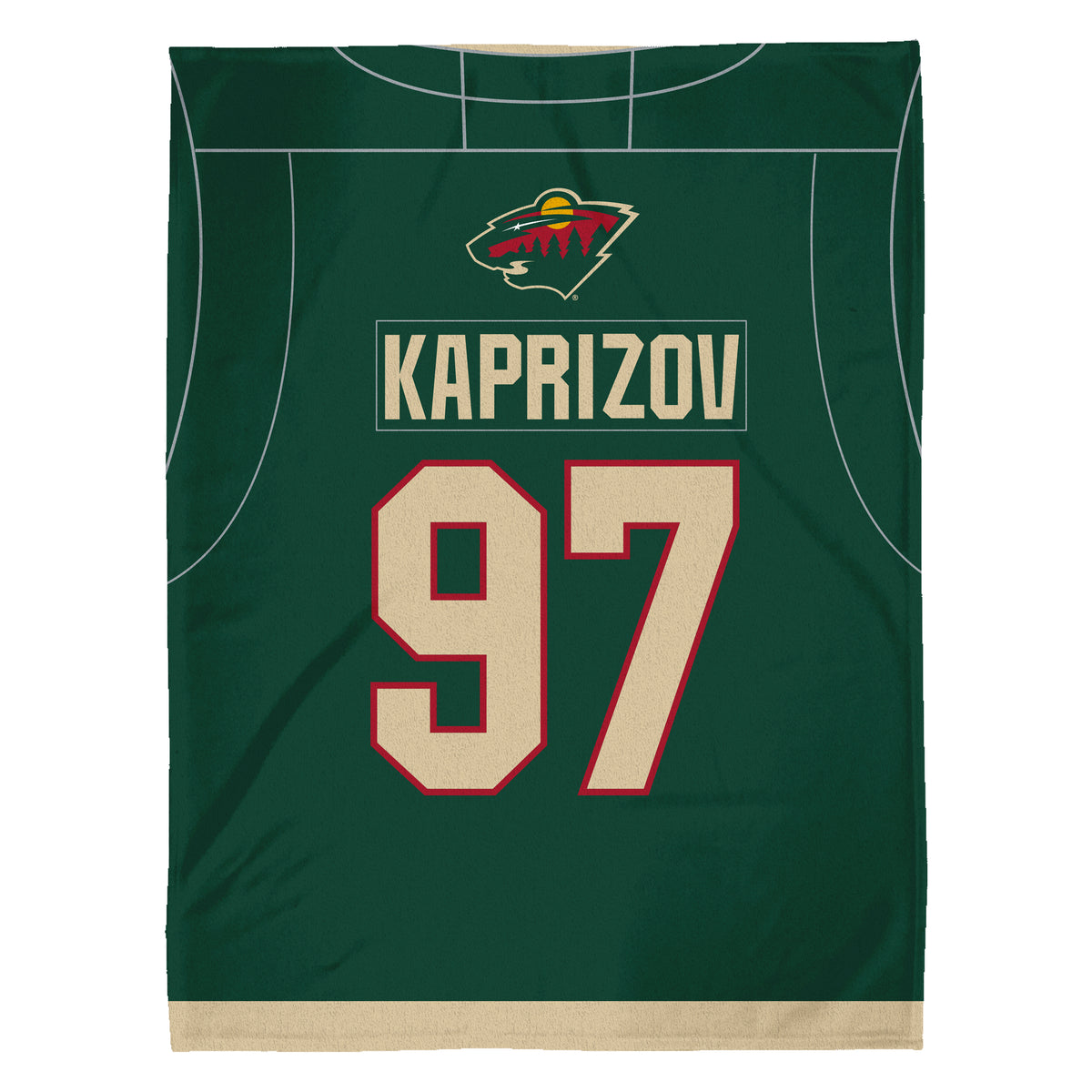 Minnesota Wild Kirill Kaprizov 60” x 80”  Raschel Plush Blanket