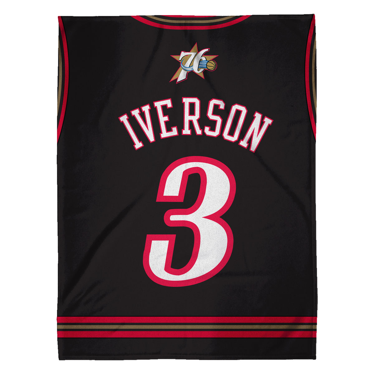 Philadelphia 76ers Allen Iverson 60” x 80” Plush Jersey Blanket