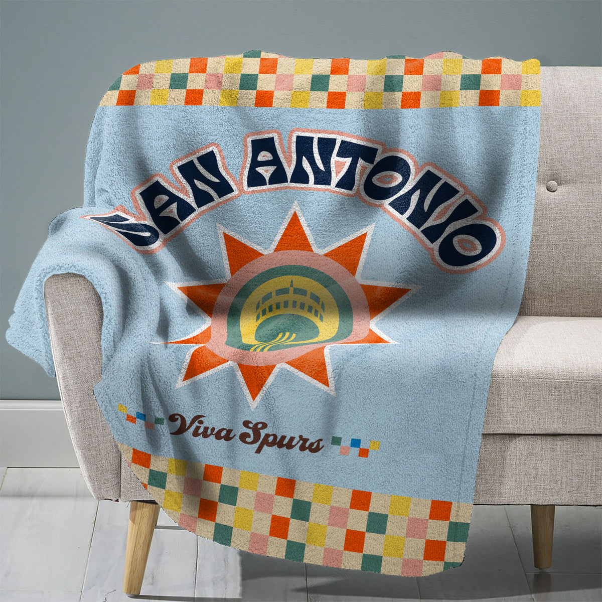 San Antonio Spurs City Edition 60” x 80” Raschel Plush Blanket