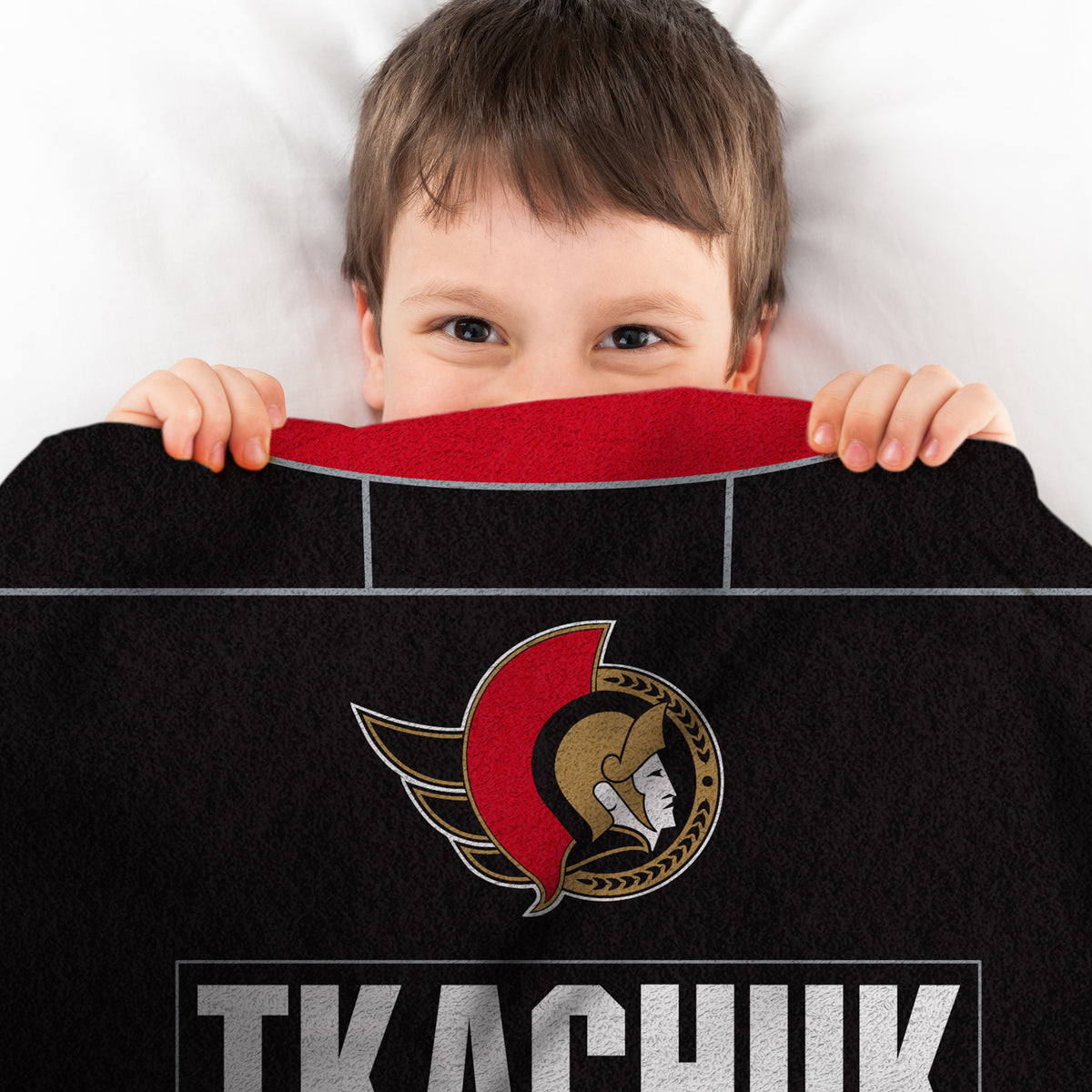 Ottawa Senators Brady Tkachuk 60” x 80” Plush Jersey Blanket