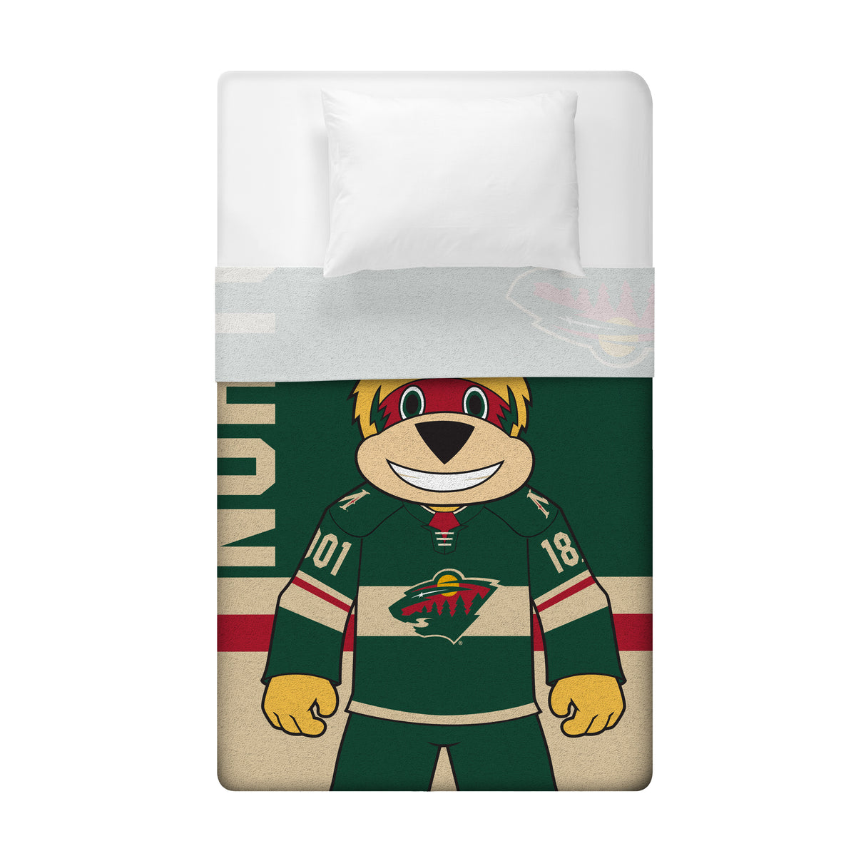 Minnesota Wild Nordy Mascot 60” x 80” Raschel Plush Blanket