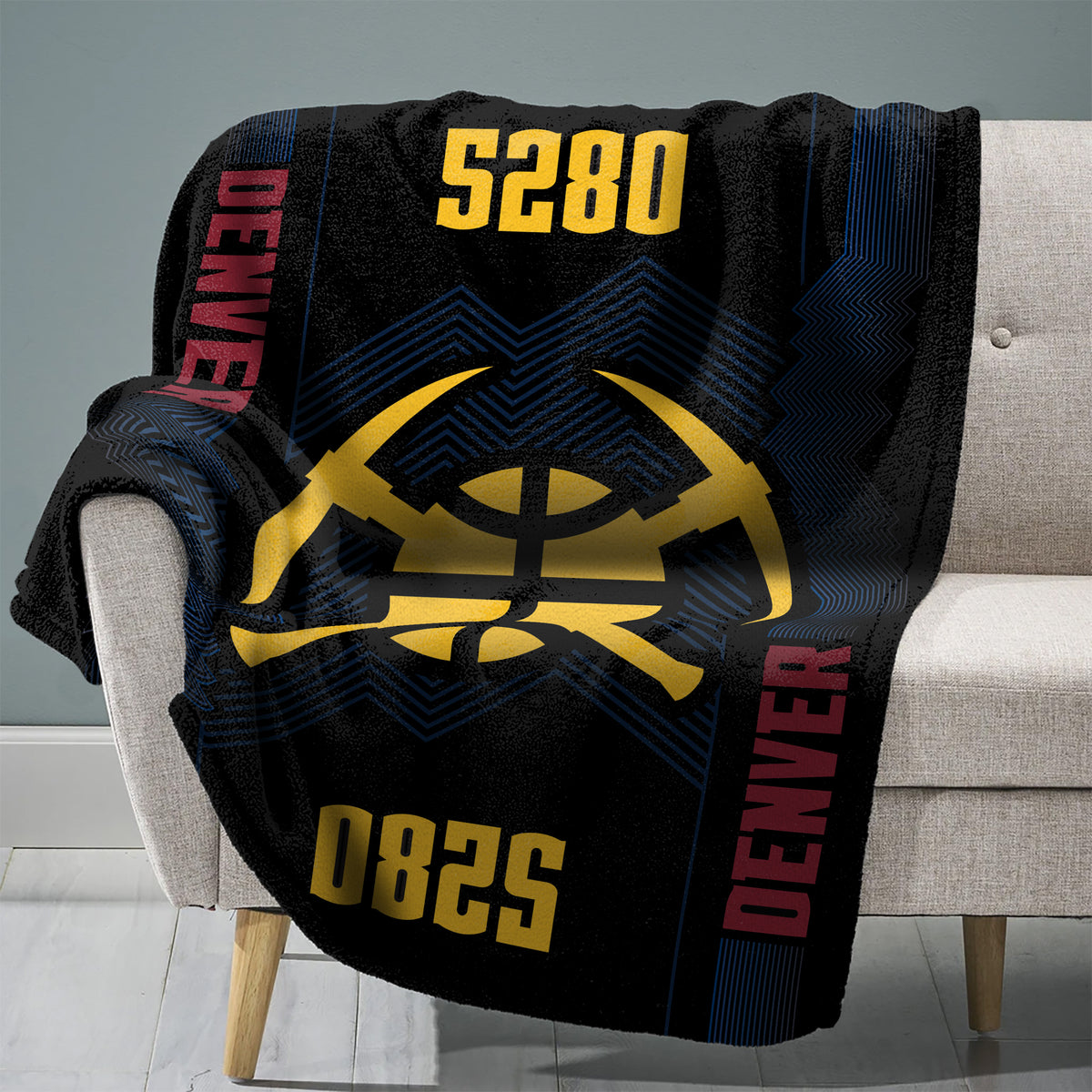 Denver Nuggets City Edition 60” x 80” Raschel Plush Blanket