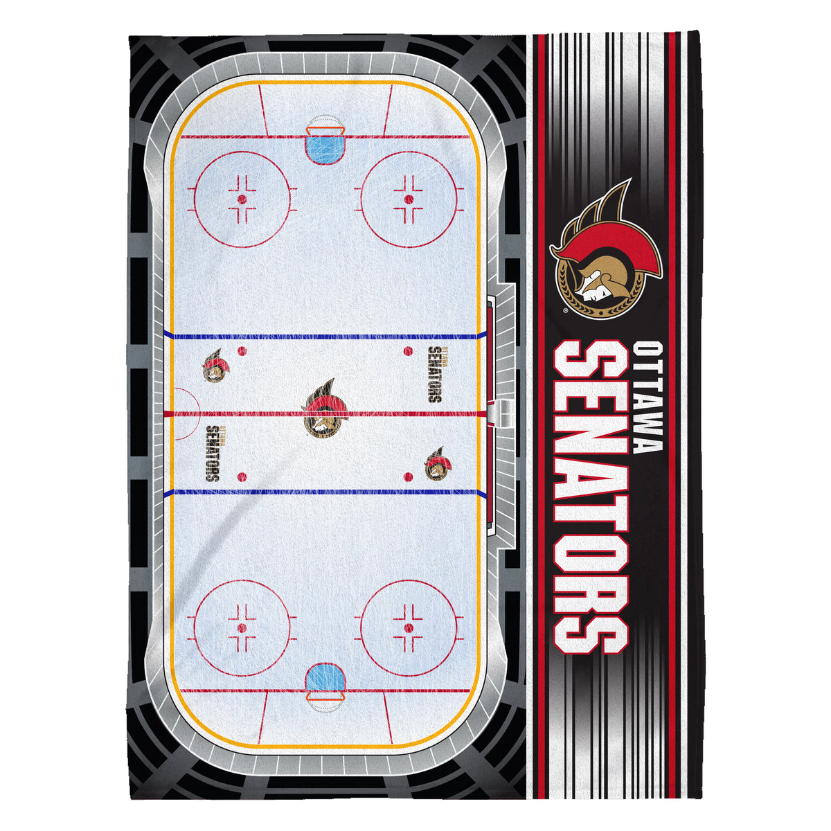 Ottawa Senators Home Ice 60” x 80” Raschel Plush Blanket