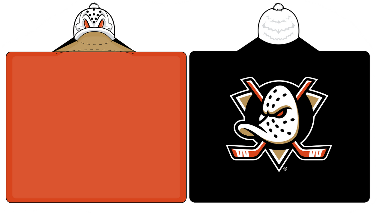 Miami Anaheim Ducks 60" x 50" Hooded Raschel Throw Blanket