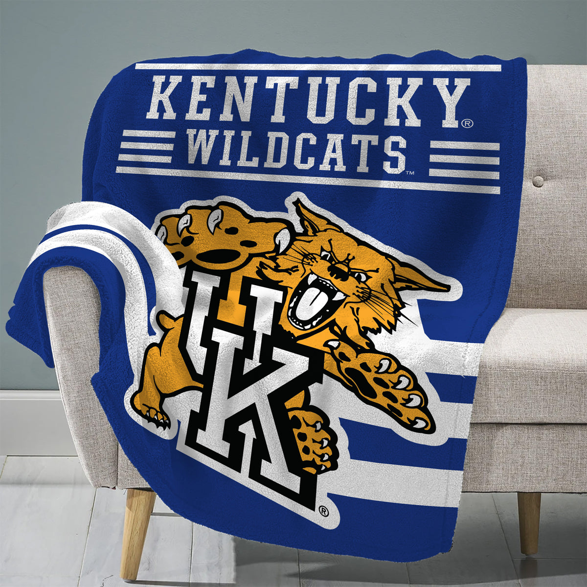 Kentucky Wildcats Mascot 60” x 80” Raschel Plush Blanket