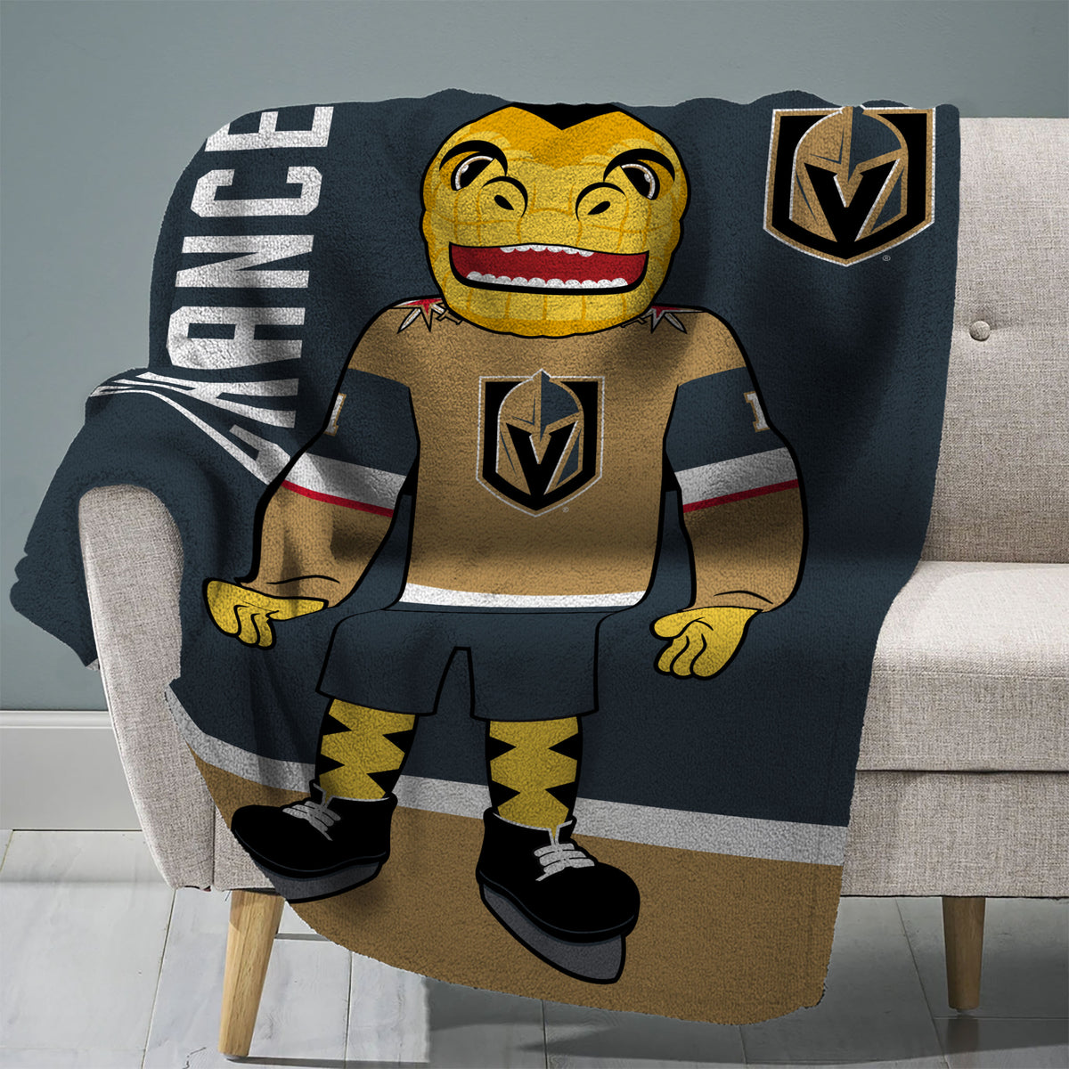 Vegas Golden Knights Chance Mascot 60” x 80” Plush Blanket