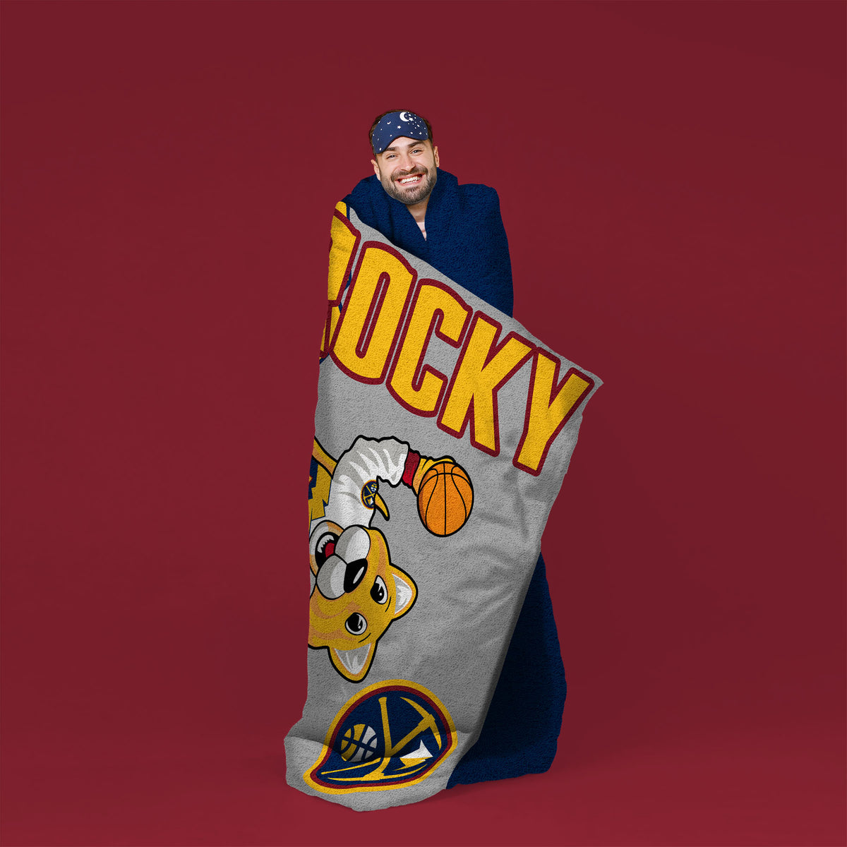 Denver Nuggets Rocky Mascot 60” x 80” Plush Blanket