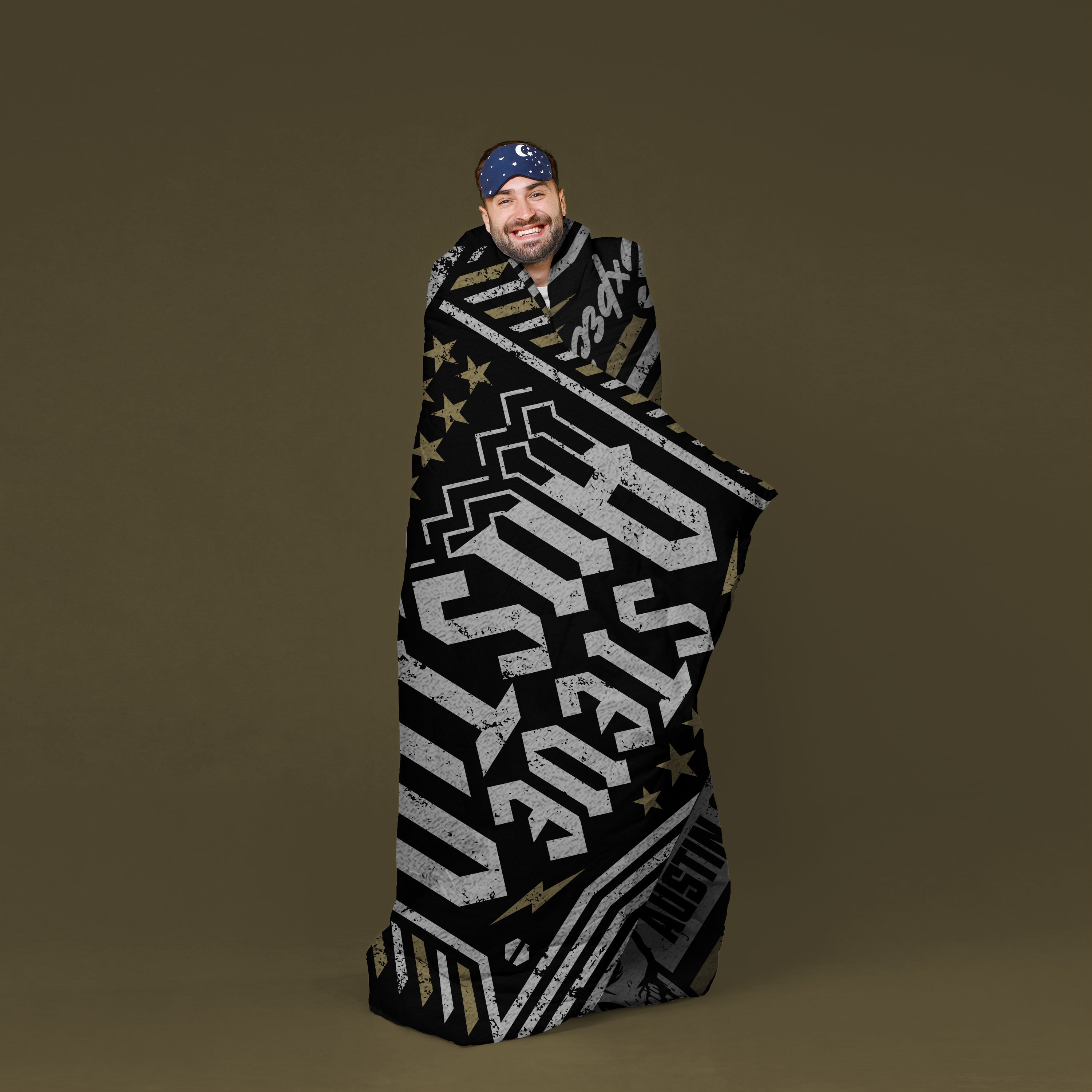 WWE Stone Cold Steve Austin 60” x 80” Raschel Plush Blanket