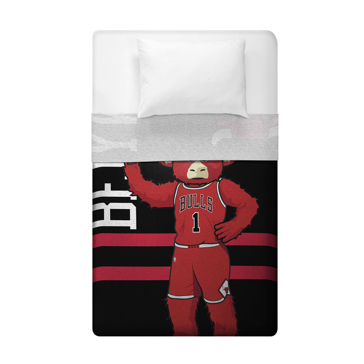 Chicago Bulls Benny the Bull Mascot 60” x 80” Plush Blanket