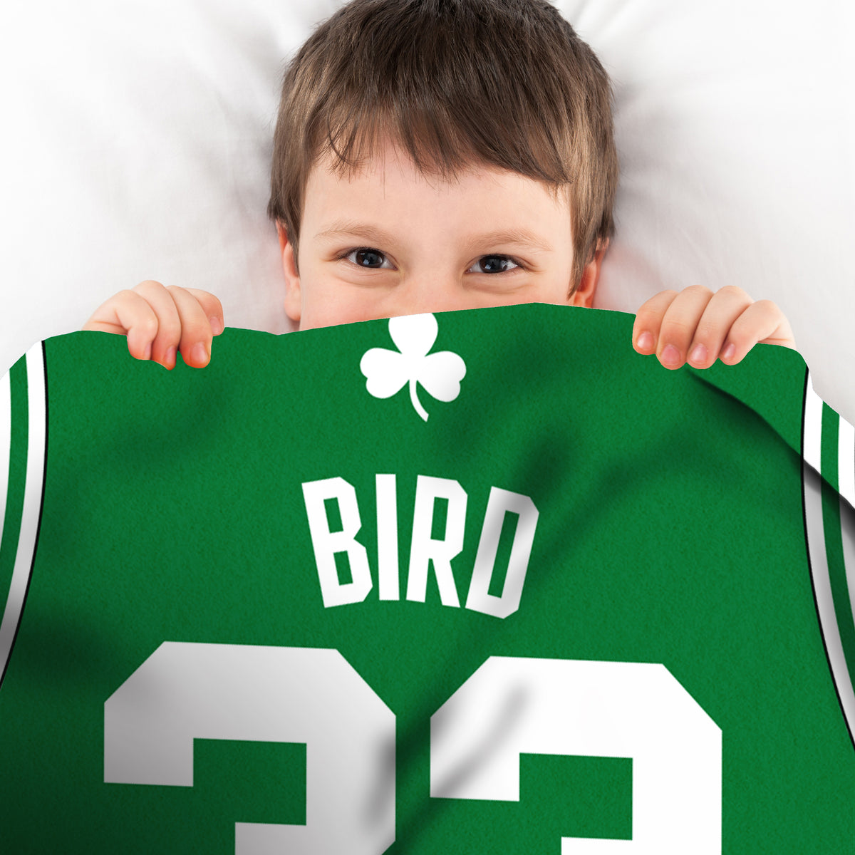 Celtics Larry Bird 60” x 80” Plush Jersey Blanket