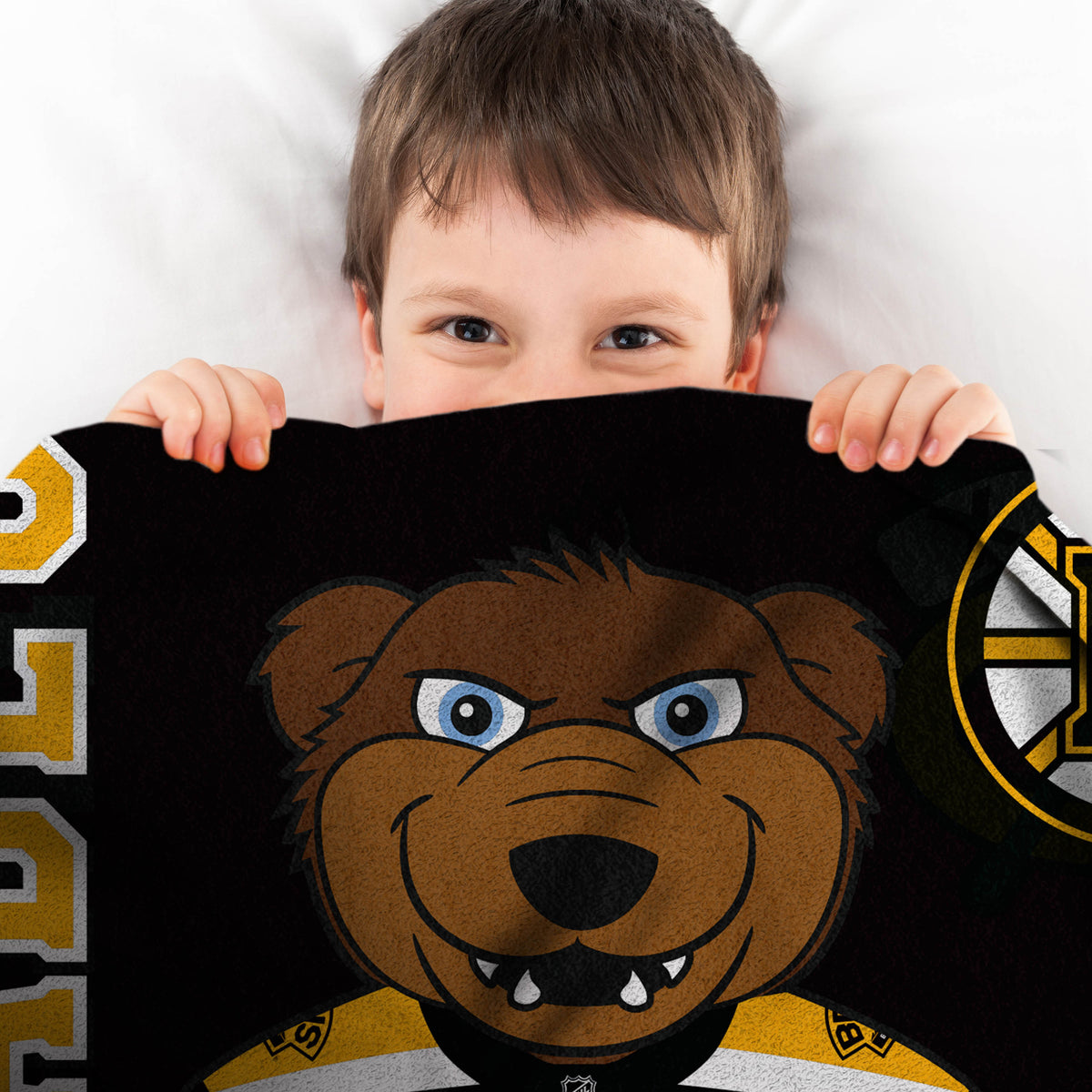 Boston Bruins Blades 60” x 80” Raschel Plush Blanket