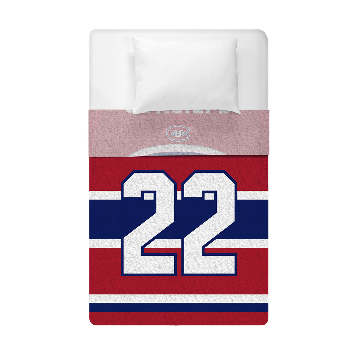 Montreal Canadiens Cole Caufield 60” x 80” Plush Jersey Blanket