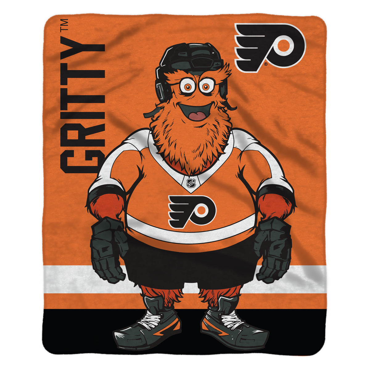 Philadelphia Flyers Gritty 60” x 80” Raschel Plush Blanket