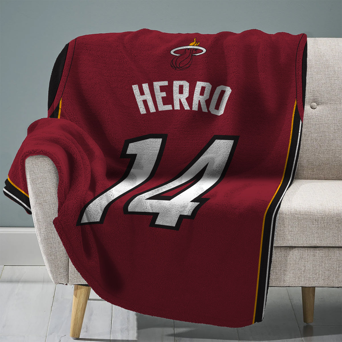 Miami Heat Tyler Herro 60” x 80” Plush Jersey Blanket