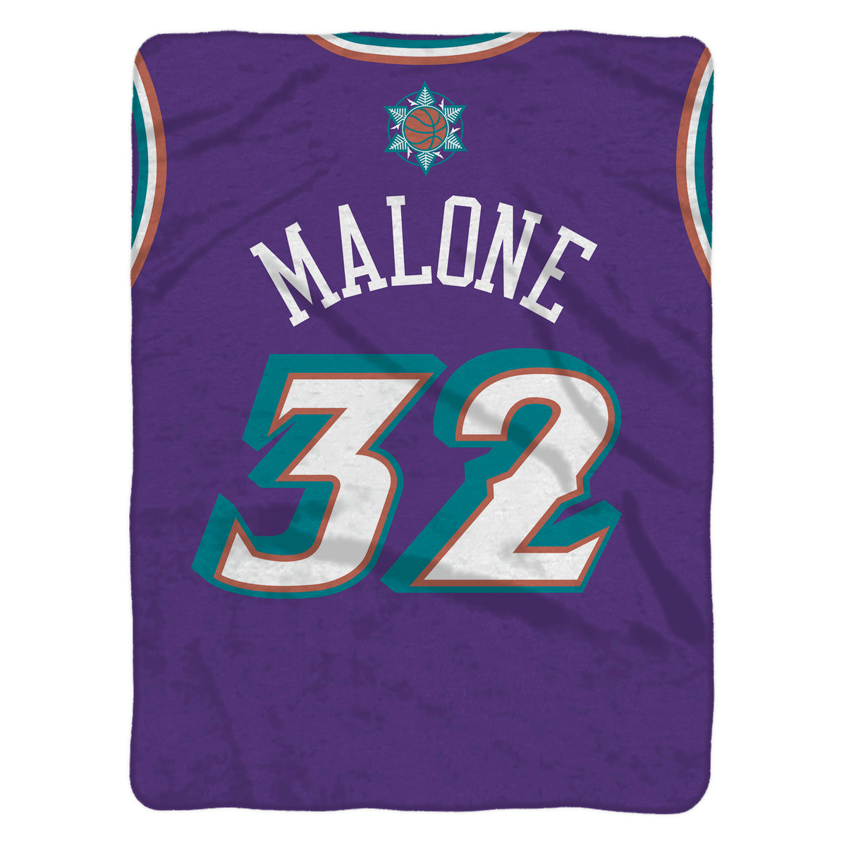 Utah Jazz Karl Malone 60” x 80” Plush Jersey Blanket