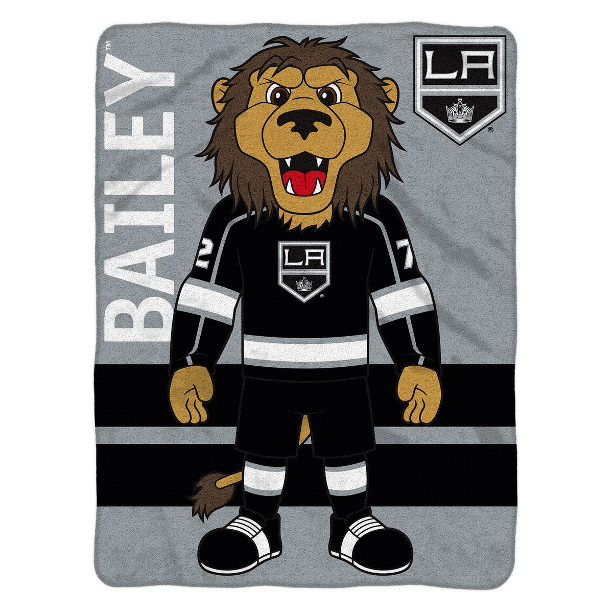 Los Angeles Kings Bailey Mascot 60” x 80” Raschel Plush Blanket