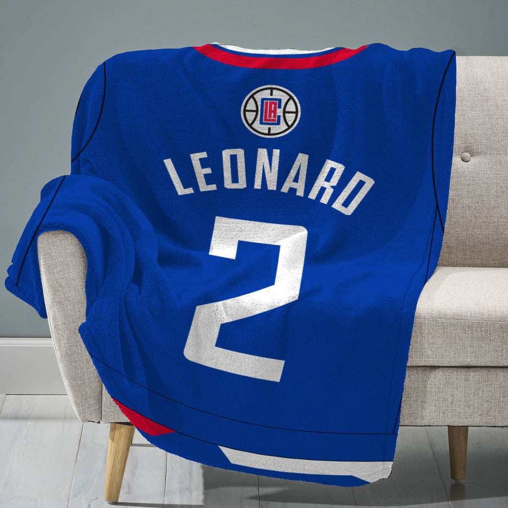 Los Angeles Clippers Kawhi Leonard 60” x 80” Plush Jersey Blanket