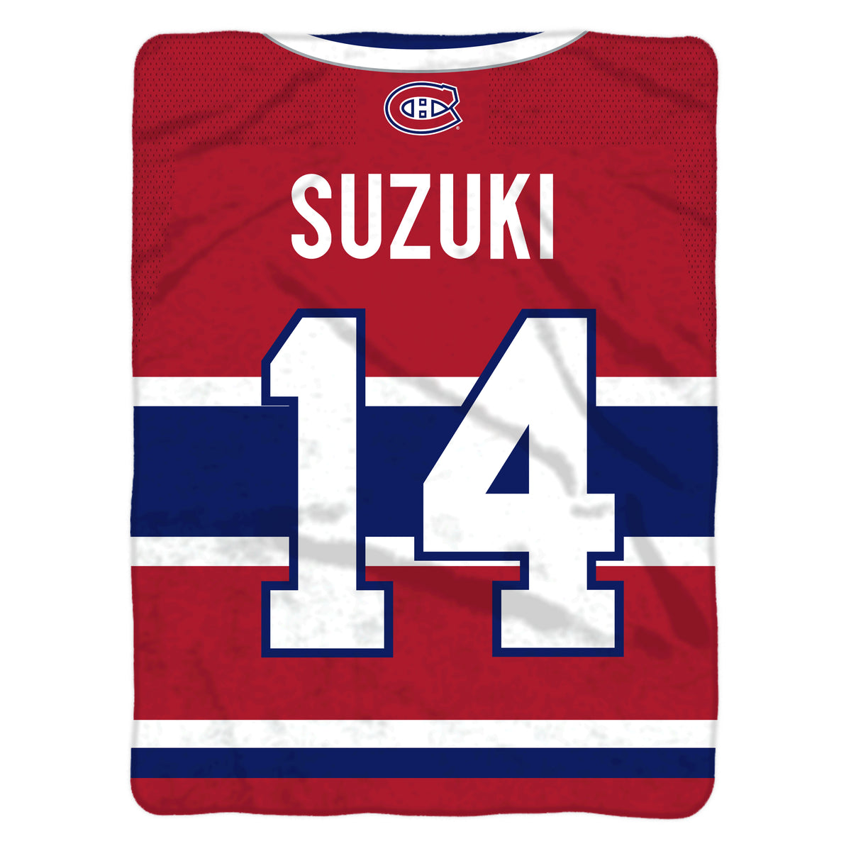 Sleep Squad Montreal Canadiens Nick Suzuki 60” x 80” Raschel Plush Blanket – An NHL Jersey Throw