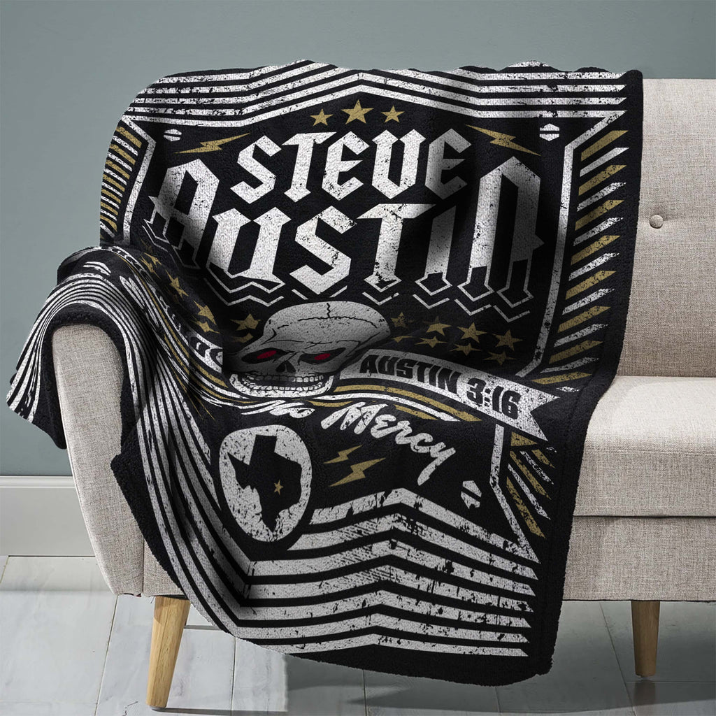 WWE Stone Cold Steve Austin 60” x 80” Raschel Plush Blanket