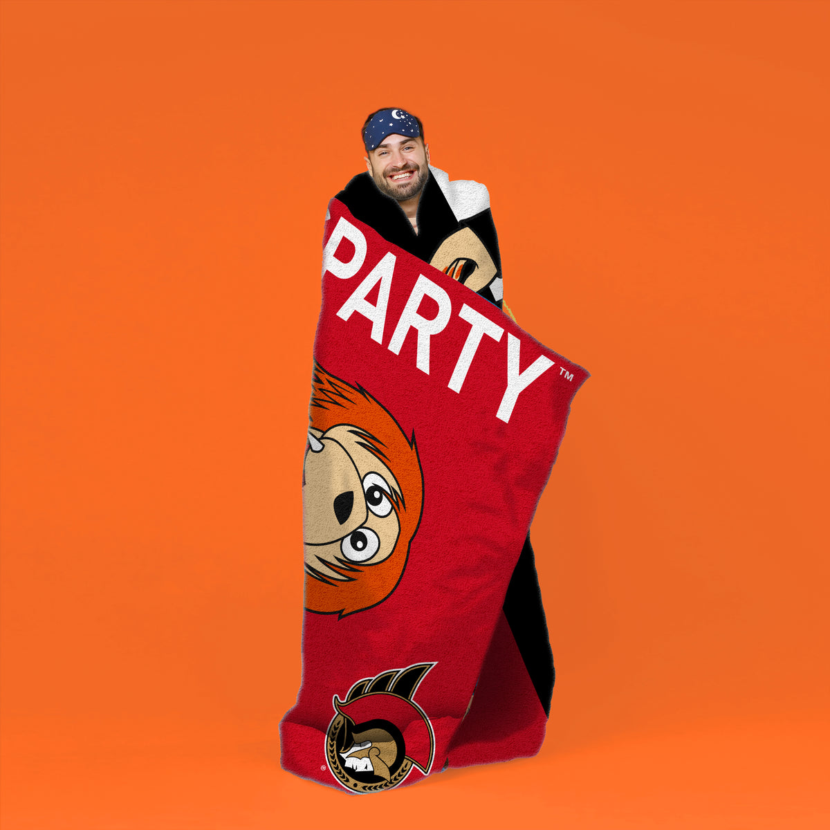 Ottawa Senators Sparty 60” x 80” Plush Blanket