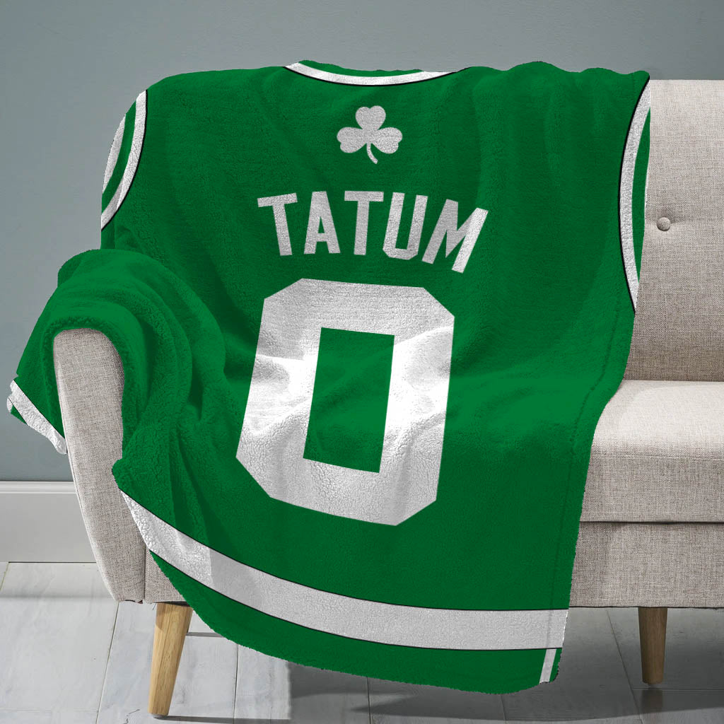 Celtics Jayson Tatum 60” x 80” Plush Jersey Blanket