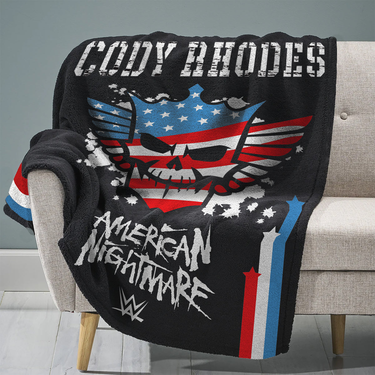 WWE Cody Rhodes American Nightmare 60” x 80”  Raschel Plush Blanket