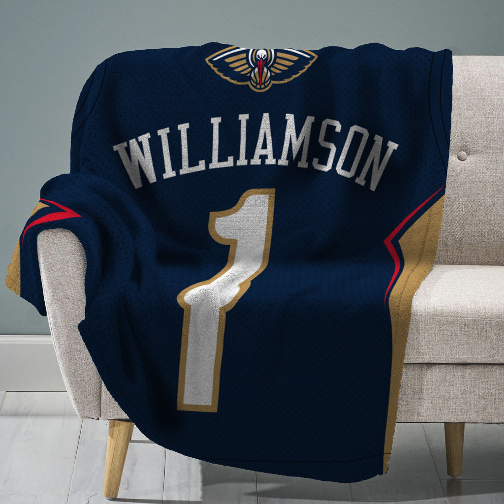 New Orleans Pelicans Zion Williamson 60” x 80” Plush Jersey Blanket