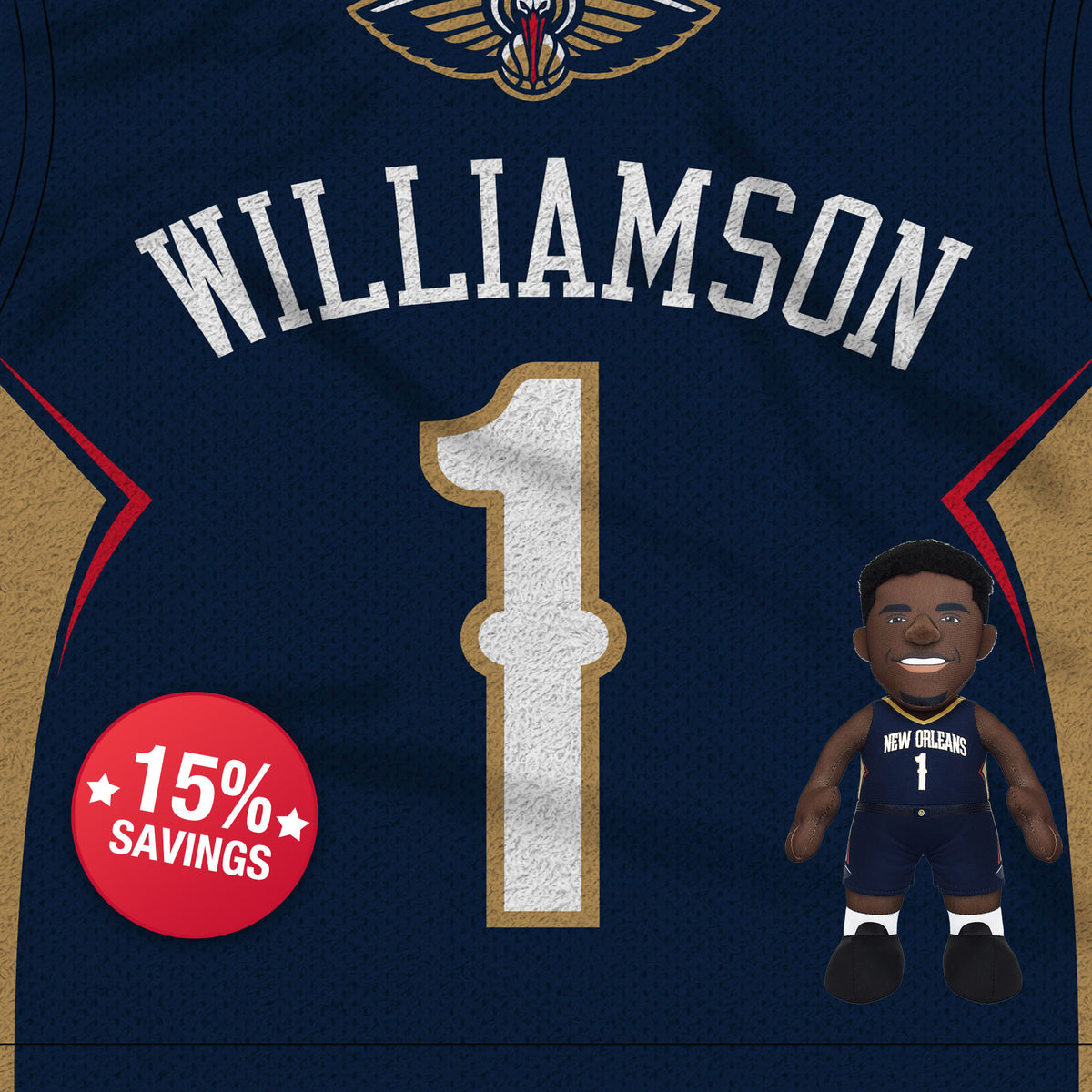 New Orleans Pelicans Zion Williamson Sleep Squad x Bleacher Creatures Bundle